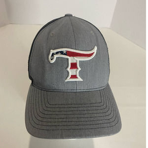 TESKEY´S T Logo American Flag Cap Heather Grey/Black Adjustable